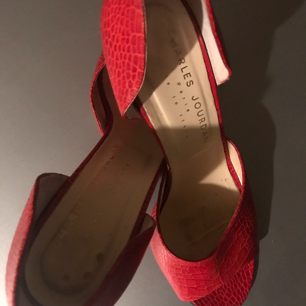 Charles Jourdan open toe heels shoes